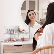 Stackable Acrylic Drawers - Clear Make up Organizers for Vanity