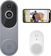 Wireless Doorbell Camera with Chime, Video Doorbell Security Camera with Batteri