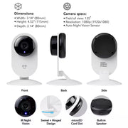 Glimpse 1080P HD Smart Camera - Indoor Home Security Camera - No Hub Required - Motion Detection Camera (2-Pack)