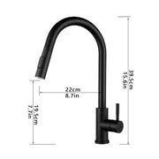 Stainless Steel Kitchen Pull-Out Faucet Hot and Cold Rotate Retractable Kitchen Sink Faucet