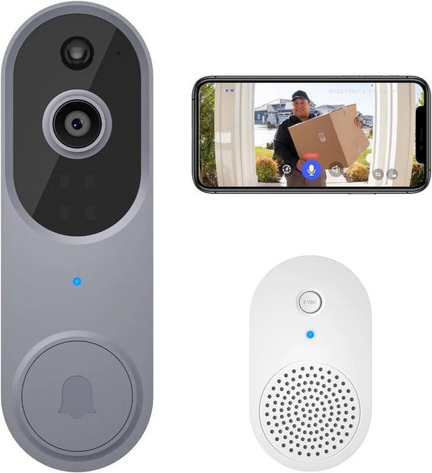 Wireless Doorbell Camera with Chime, Video Doorbell Security Camera with Batteri