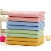Small Square Towel 30X30Cm Kindergarten Pure Bamboo Fiber Small Towel Children'S Face Towel Saliva Towel
