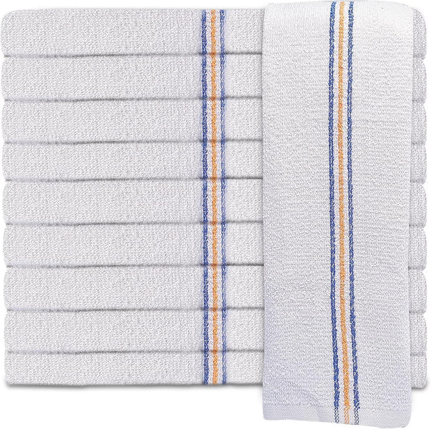 100% Cotton Triple Stripe Super Bar Mop Kitchen Towels (24-Pack, 16X19 In)