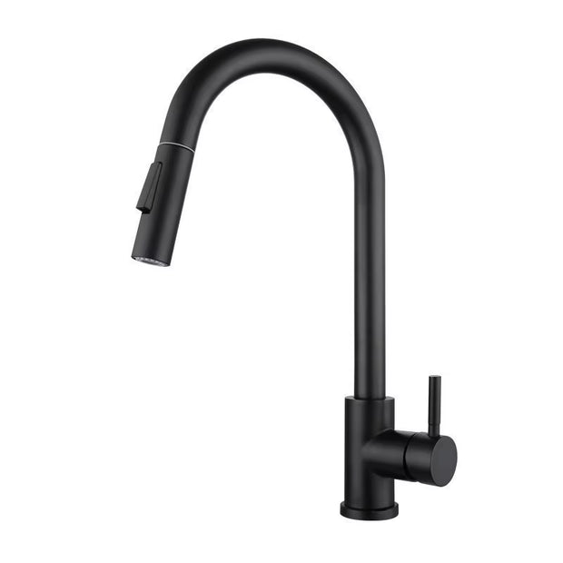 Stainless Steel Kitchen Pull-Out Faucet Hot and Cold Rotate Retractable Kitchen Sink Faucet