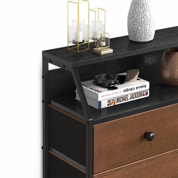 8 Drawer Wood Top Storage Dresser W/2 Drawer Organizers, Espresso