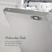 Regent Bead 65-Piece Flatware Set for 12, 18/10 Stainless Steel Silverware with Full Service and Serving Utensils, Classic Beaded Edge Design