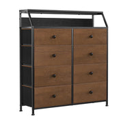 8 Drawer Wood Top Storage Dresser W/2 Drawer Organizers, Espresso