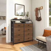 8 Drawer Wood Top Storage Dresser W/2 Drawer Organizers, Espresso