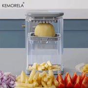Multifunctional Manual French Fry Machine with Replaceable Blades for Kitchen Dicing and Cutting Potatoes Cucumbers and Onions
