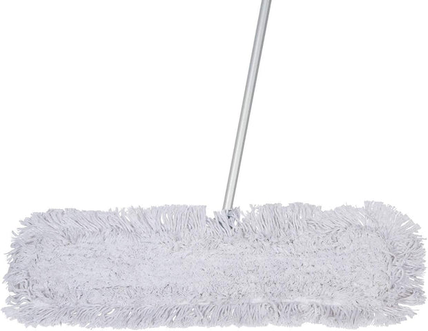Commercial Dust Mop – 30 Inch Floor Sweeper for Hardwood, Reusable Cotton Mop Head, Extendable Handle, Dry Mop for Floor Cleaning & Janitorial Supplies
