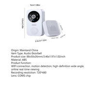 Wifi Smart Audio Doorbell Camera 2-Way Audio Wireless Visual Intercom Doorbell with Remote Monitor Indoor Outdoor Surveillance