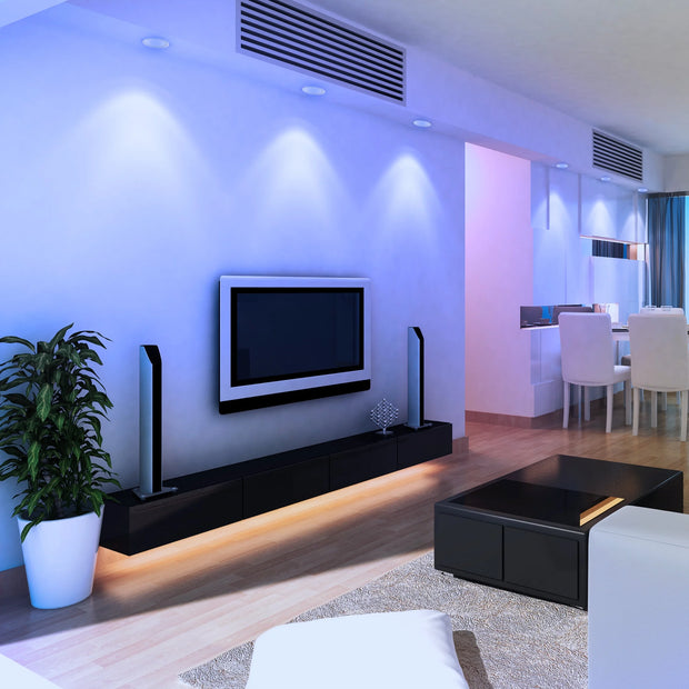 4" White Gimbal Trim Color Selectable Recessed LED Light 8W (50W Eq) Alexa/Google