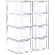 Stackable Acrylic Drawers - Clear Make up Organizers for Vanity