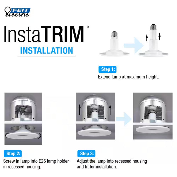 65-Watt Equivalent Instatrim 5 In/6 In. Dimmable CEC Title 24 Flood Recessed LED Light Bulb Soft White 2700K (6-Pack)