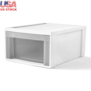 Medium Stackable Plastic Storage Drawer with Clear Front Panel Easy Organization Ideal Home Office and Kids Room