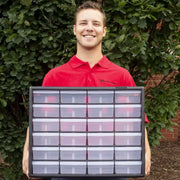 10724 24-Drawer Plastic Drawer Storage Cabinet for Garage Organization, Lego Storage, Teacher Toolbox, Makeup Organizer