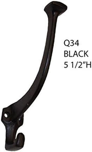 Mission Style Coat Rack Wall Mount with Shelf - 51.5" Coat, Towel, or Hat Rack - Coat Hanger Wall Mount with 5 Iron Coat Hooks - Solid Wood (Oak Wood, Michaels Stain)